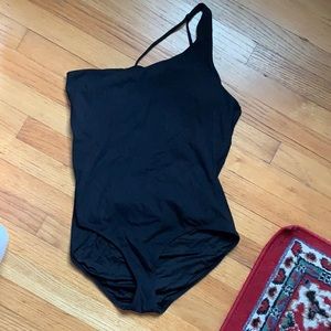 Andie One Shoulder Ribbed Tall Swimsuit